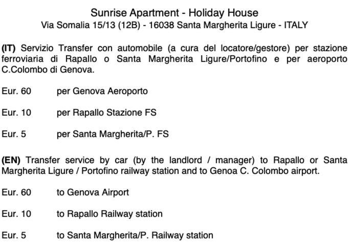 Sunrise Apartment Санта-Маргерита-Лигуре Екстериор снимка