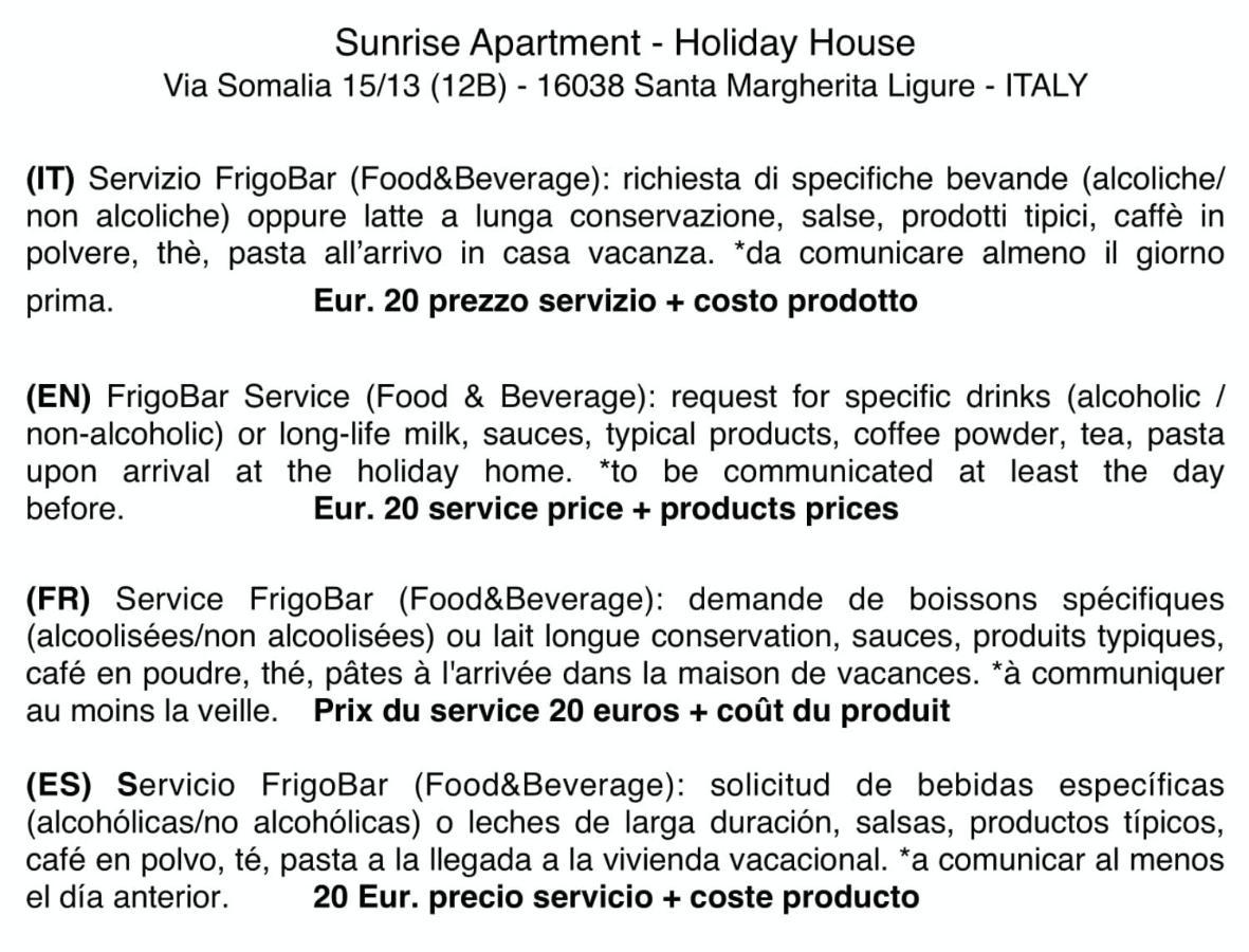 Sunrise Apartment Санта-Маргерита-Лигуре Екстериор снимка